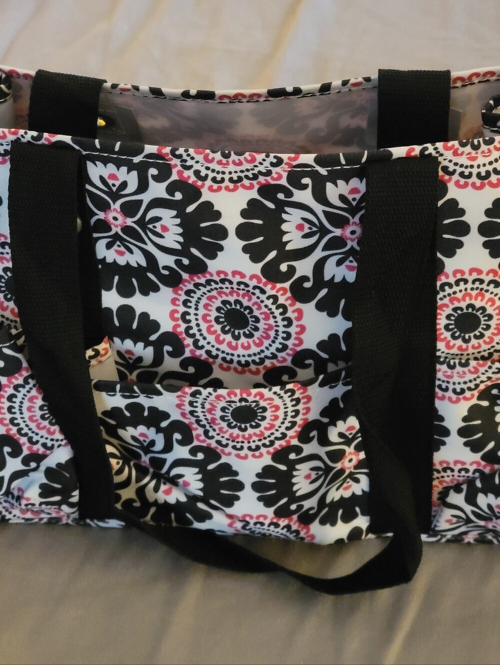 Thirty-one Organizing Utility Tote In Pink Pop Medallion Pattern